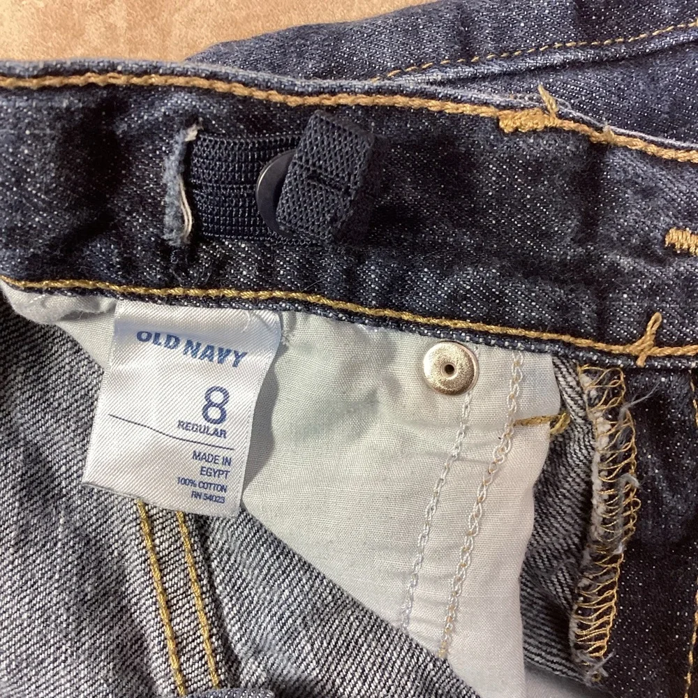 Old Navy Super Skinny Dark Denim Jeans Boys Size 8 Adjustable Waist